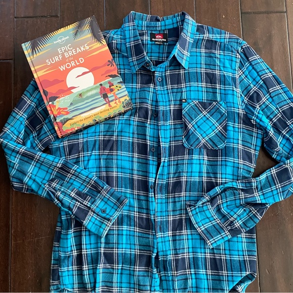 Quiksilver Men’s Flannel Button Shirt L - Picture 1 of 4